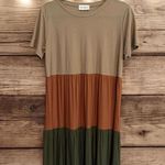 Story Color Block Casual Dress Summer Womens Small Lightweight Chic Beach Flowy Green Photo 1