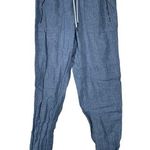 Athleta  Blue Denim Linen Pants Size Large #DS-1681 Photo 0