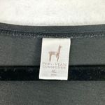 Peruvian Connection Pima Cotton Embroidered Long Sleeve Tee Size XL Black Photo 3