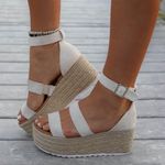 Nude Espadrille Platform Sandals Tan Size 8.5 Photo 1