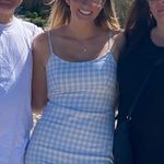 Brandy Melville  white and blue checkered dress Photo 4