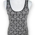 Sundance Ivory and Black Floral Print Sleeveless Top Size S Photo 0