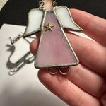 Handmade Glass Christmas Holiday Brooch Pins Lot Of 2 Ice Skates / Angel Photo 9