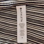  Black and White Striped Long Sleeve Tee Size Medium Athleta Stripe Tee Photo 3