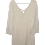 Go Couture criss cross v neck bell sleeve tunic in beige size S Photo 0