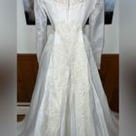 Pretty Vintage 1960s Organza Wedding Gown White Size 10 Photo 8
