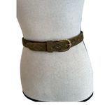 Echo Army Green Genuine Suede Quilted Fashion Belt Size S Photo 1