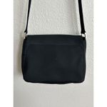 Vtg United Colors Of Benetton Black Nylon Shoulder Purse Silver Hardware Photo 1