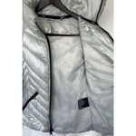 Guess  Quilted Puffer Jacket In Silver Women’s Size Large Lightweight Thick Hike Photo 6