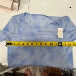 Aerie New!  Blue Magic Mesh Cropped Long Sleeve T-shirt Sheer Womens Size Medium Photo 6