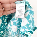 Mila Mae Floral Patterned Tie Neck Mini Dress in Teal Pink Blue Photo 7