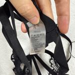 Thistle and Spire Underwire Bra Size 32DD Black Velvet Sidney Open Cup Revolve Photo 3