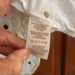 Free People  Dot To Dot Eyelet Top Split Bell Sleeve Poncho Shirt Size S Photo 4