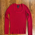 Y2K Magenta Long Sleeve Ribbed Top Red Photo 0