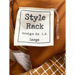 Style Rack Large Brown White Plaid Mini Slip Dress Y2K 90's Clueless Babydoll Photo 2