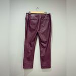 Plum Ann Taylor Factory Faux Leather Pants Size 6 EUC Purple Photo 1