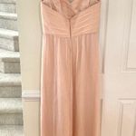 Amsale Blush Silk Chiffon Floor Length Bridesmaid Gown Pink Size 8 Photo 4
