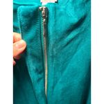 Chico's Teal Faux Suede Jacket Women's Size XL Lace Up Detail Zip Front Photo 2