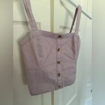 Abercrombie & Fitch Lavender Lilac Tank Top Boning Button Down Crop Tank Size M Photo 2