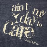 Cowgirl Tuff Co Size M AIN’T MY DAY TO CARE Long sleeve Martini Glass Medium Blue Photo 1