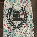 Juicy Couture Watercolor Paint Splatter Tank Top Black Glitter Crown Sz Small Photo 1