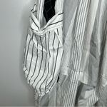 Bodil Black and White Striped Steampunk Maxi Skirt One Size Size undefined Photo 3