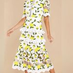 All I Wanted Yellow Floral Lace Midi Dress Size XS Photo 2