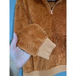 Fifth Sun  Hooded Pullover Plush Sherpa Orange Womens Medium NWOT Photo 2