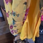 Xxi Floral Ruffle Mini Dress Yellow Purple Summer Party Dress Size L Photo 8