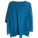 Soft Surroundings Madison Blue Asymmetrical Cape Lagenlook Tunic Sweater Plus 1X Photo 5