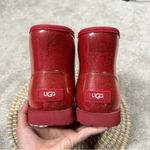 UGG  Women’s Classic Samba Ribbon Red Mini Clear Waterproof Boots Size 6 Photo 11