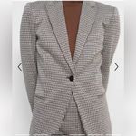 Theory Staple Houndstooth Eco Knit Brown Slim Fit Academia Preppy Blazer Sz 2 Photo 2