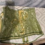 None Elegant Green Corset with Ribbon Accents Photo 1
