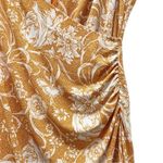 Joie NWT  Midi Ruched Sundress Butterscotch Botanical Floral Print Size XL NEW Photo 5