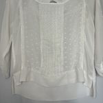 American Eagle  Outfitters Medium White‎ Swiss Dot Sheer Flowy 3/4 Sleeve Photo 2