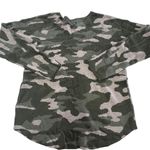 Rachel Zoe Sweater Womens Large Green Camo Pullover Crewneck Cashmere Blend Soft Photo 1