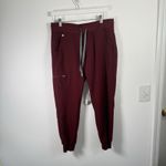FIGS  Catarina Scrub Top Zamora Jogger Scrub Pants Set Burgundy Womens Medium Photo 6