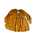 Hayden  Los Angeles boutique ruffle button down blouse bell sleeve size M NWT bur Photo 4