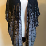 Victoria's Secret  Black crushed Velvet Kimono Cardigan Shawl Wrap XS S  whimsi Photo 0