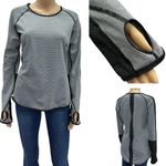 BKE Sport Athletic Workout Long Sleeve Thumb Hole Shirt Black White Size Medium Photo 1