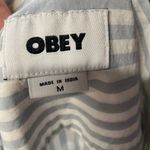 Obey  Serena Striped Utility Shirt Womens Medium Cotton Casual Preppy summer Photo 11