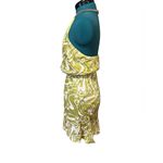 ASTR the label Women's Quinta Dress Celery Green Floral Halter Necklace Small Photo 4
