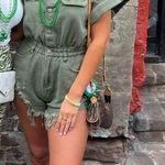 Green Denim Romper Photo 0