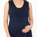 Loft Maternity  Dark Blue Sleeveless Tank Top Photo 0