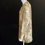 Laura Ashley  Animal Print & Embroidered Floral Design Silk Button Down Shirt (L) Photo 3