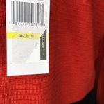 Band Of The Free Womens Sweater Medium Red Loose Knit Long Sleeve Crop NWT Photo 6