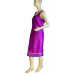 Jillian Jones PURPLE & PINK JEWEL TONE SILK BEADED SHIFT DRESS NWT (12) Photo 2
