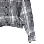 Esprit Vintage Collection Plaid Collared Crop Top in Black/Gray/White Photo 3