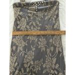 Jessica Howard Y2K Lace Midi Dress Sz 6 Gray Gold Metallic Whimsigoth Fairy Grunge Babydoll * Photo 14