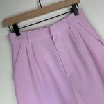 ZARA NWT High Rise Bermuda Shorts Sz Small Linen Blend Lilac Purple Photo 7